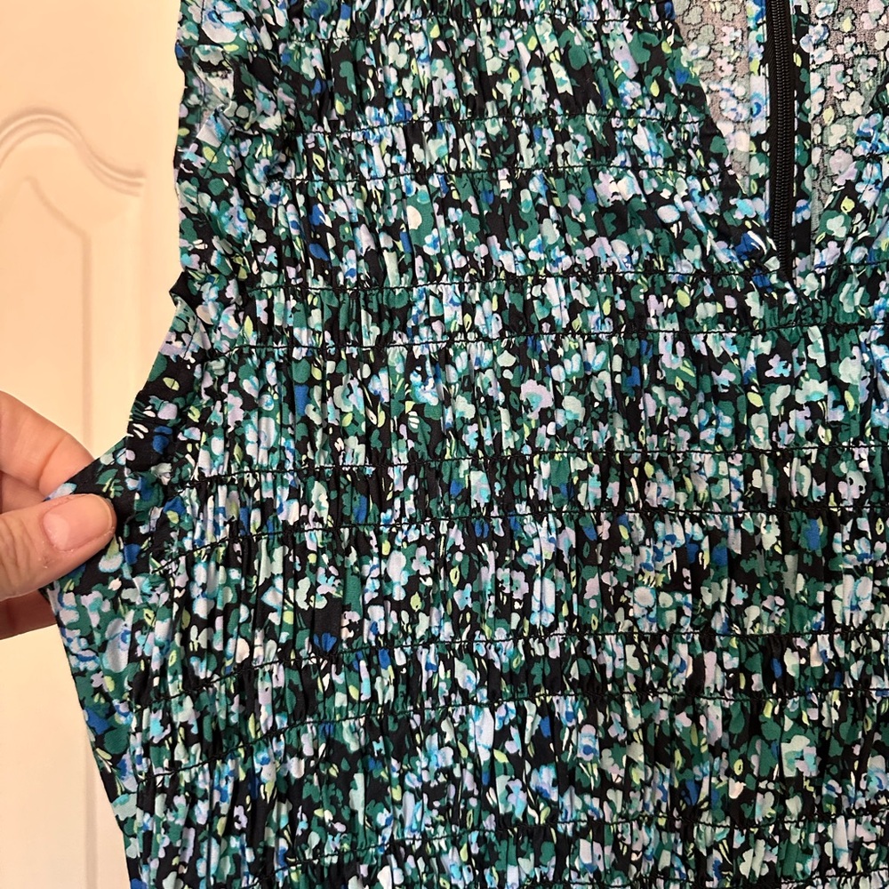 J. Crew Blue Floral Midi Dress - Picture 2 of 9